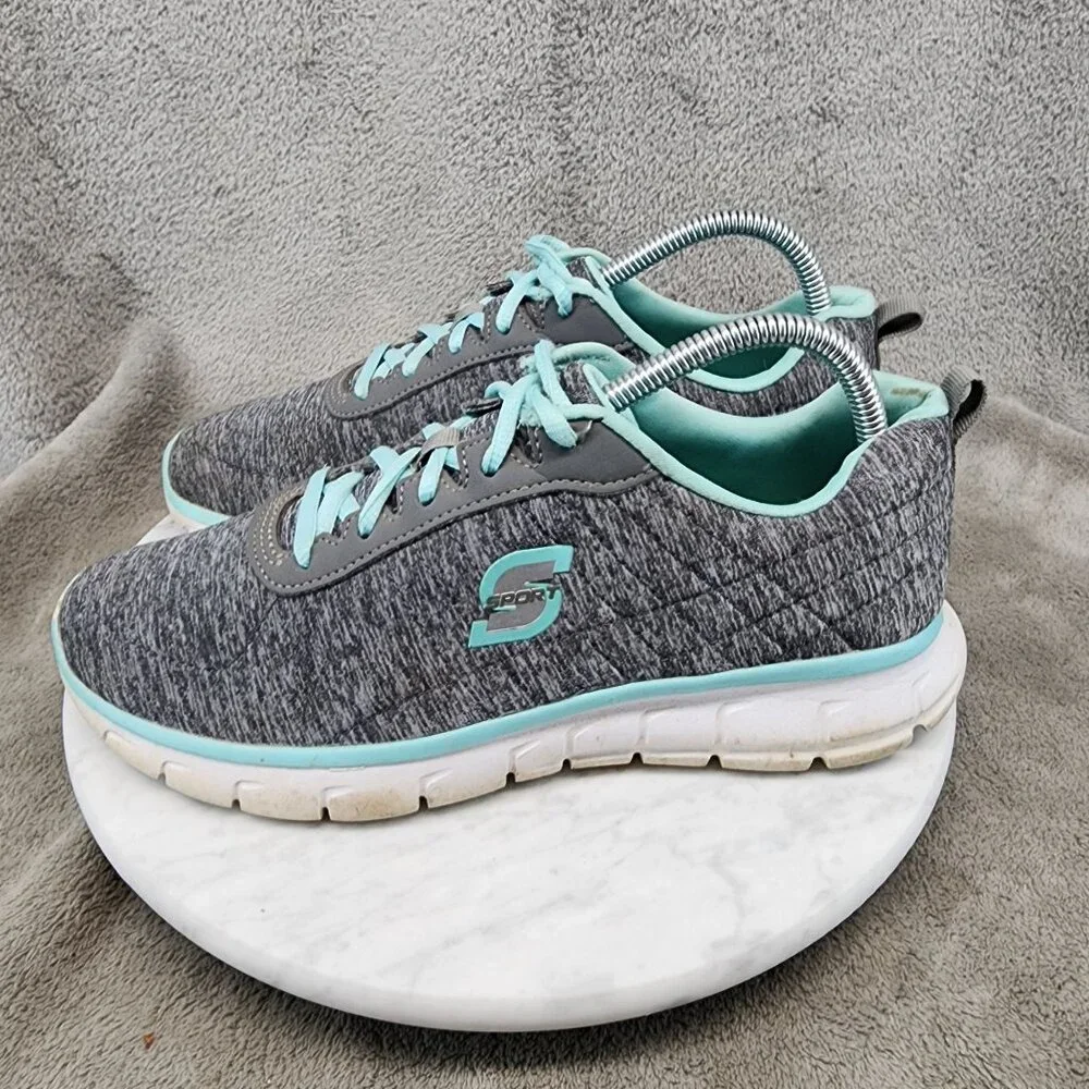 Skechers Shoes Womens Size 8.5 S Sport Gray Lace Up Sneakers *Read*